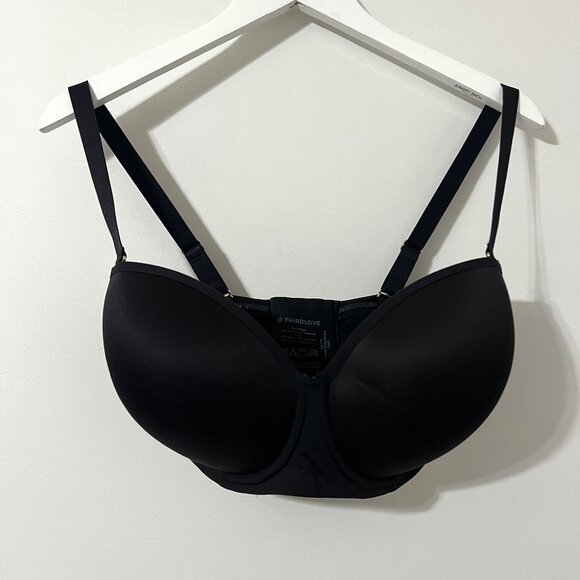 NEW ThirdLove Black 24/7 Classic Strapless Bra Underwired Bra Size 34H - Picture 2 of 6